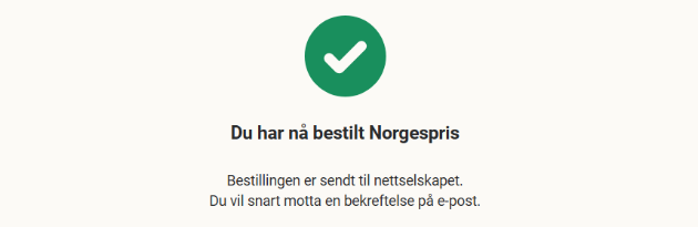 Mer informasjon om "Nå kan du bestille Norgespris!"